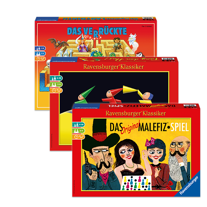 Ravensburger klassiekers: Doolhof, Fang den Hut, Barricade Classic®